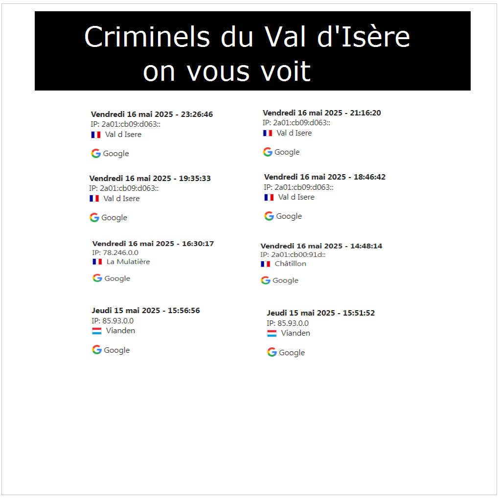 Criminels-du-Val-d'Isère : on vous voit